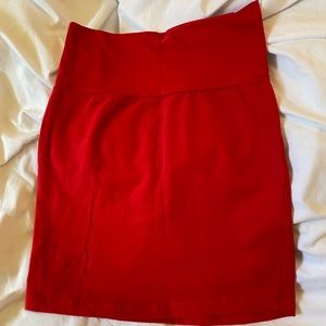 red pencil skirt